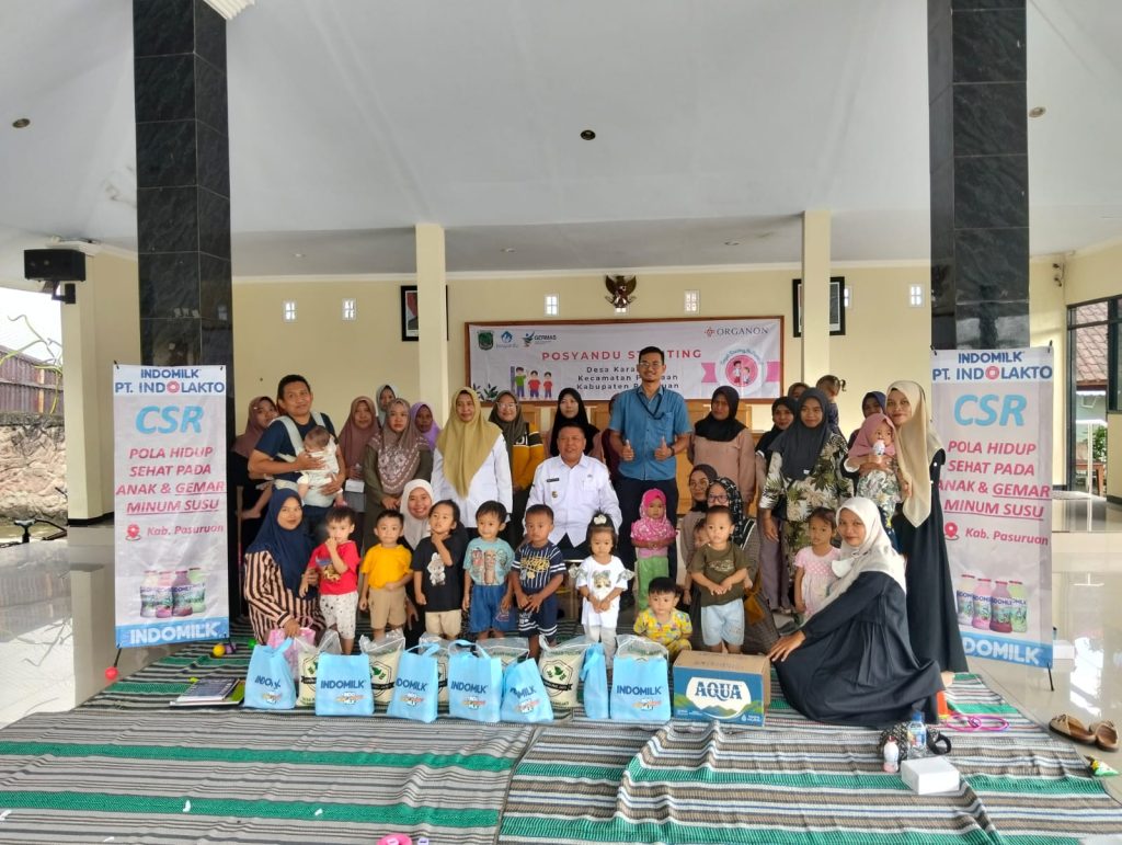 Posyandu Stunting Bulan Ketiga Digelar di Balai Desa Karangjati, Dapat Dukungan CSR PT Organon dan PT Indolakto
